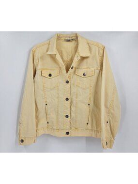 Chico’s Denim Butter Yellow Jacket Size 2/ Large